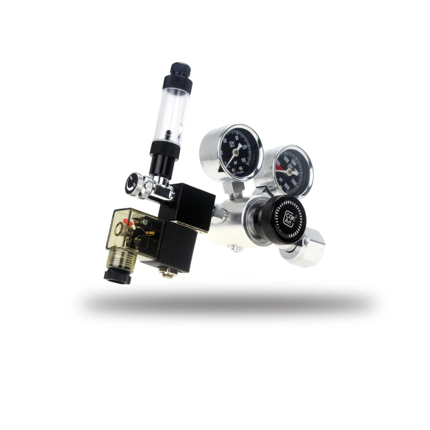 CO2Art PRO-SE Series - Aquarium CO2 Dual Stage Regulator with Integrated Solenoid
