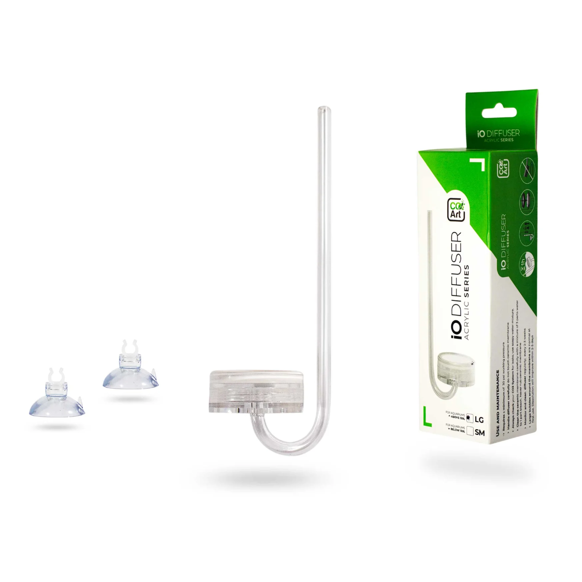 CO2Art IO Diffuser - Acrylic Series - In-Tank CO2 Diffuser