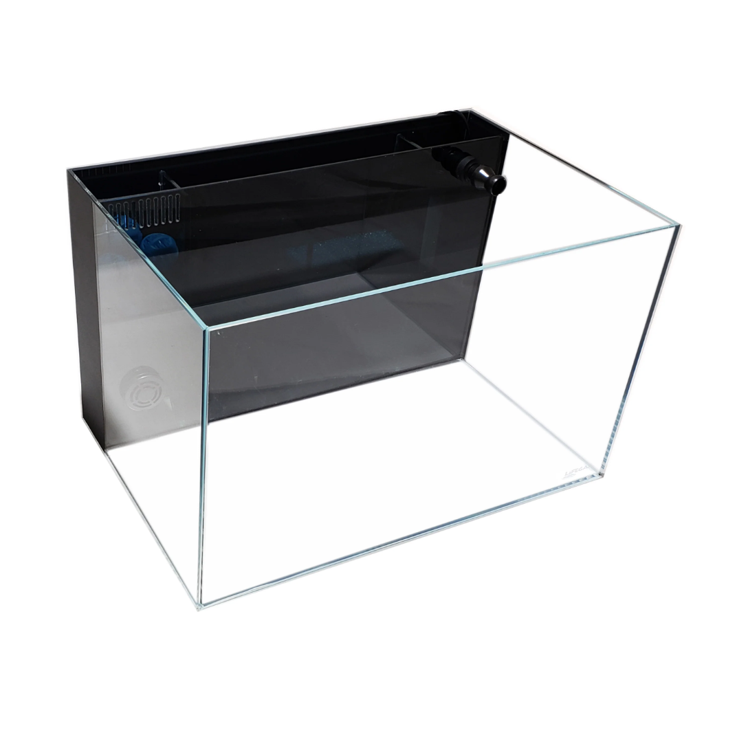 Lifegard CRYSTAL 45 Degree Low Iron Ultra Clear Aquarium with Built in Back Filter (24 gallons, 23.62" x 15.75" x 14.96")